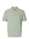 Selected - Slmcran Ss Knit Structure Zip Polo Noos - L&uuml;hikeste varrukatega - XXL