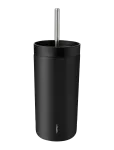Stelton - Stelton To Go Sip Vacuum Insulated Cup With Straw 0.4 L. Soft Black - Termostopsid - 0.4 L