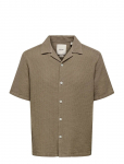 ONLY & SONS - Onsbertil Waffle Ss Resort Shirt - L&uuml;hikeste varrukatega s&auml;rgid - XXL