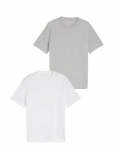 Tom Tailor - Double Pack Crew Neck Tee - L&uuml;hikeste varrukatega - S