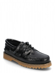 Garment Project - Ollie Boat Shoe - Black Croco Leath - Purjekingad - 41