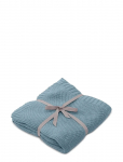 Vanilla Copenhagen - Strikket Babyt&aelig;ppe - Misty Blue - Beebitekid - 70X 100CM