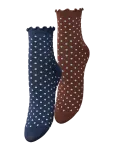 Becks&ouml;ndergaard - Dotted Frilla Short Sock 2 Pack - Tavalised sokid - 37-39