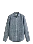 Gant - Reg Linen Stripe Shirt - Linased s&auml;rgid - XL