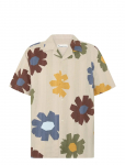 Knowledge Cotton Apparel - Relaxed Print Short Sleeve Shirt - L&uuml;hikeste varrukatega s&auml;rgid - M