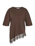 NOISY MAY - Nmeasy Lace Detail S/S T-Shirt /Tnt - L&uuml;hikeste varrukatega - S