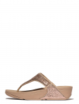 FitFlop - Lulu Crinkled-Shimmer Toe-Post Sandals - Pl&auml;tud - 42