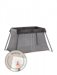 BabyBj&ouml;rn - Babybj&ouml;rn Travel Cot Light, Black + Fitted Sheet - Reisivoodid - ONE SIZE