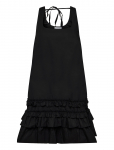 Ganni - Ruffled Organic Cotton Poplin Mini Dress - Suvekleidid - 40