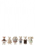 Bloomingville - Animal Friends Soft Toy, Multi Farvet, Bomuld S&aelig;t Of 6 - Pehmed loomad - ONE SIZE