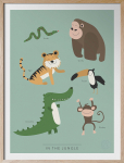 Kunskapstavlan&reg; - In The Jungle - P&aring; Engelska - Posters - 30X40CM