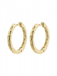 Pilgrim - Elanor Rustic Texture Hoop Earrings Gold-Plated - R&otilde;ngad - ONE SIZE