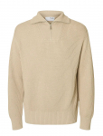 Selected - Slhdry Ls Knit Relaxed Half Zip - Poolpika lukuga džemprid - XL
