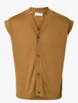 Selected - Slhtray Knit Merino Vest Cardigan Ex - Kootud vestid - XL