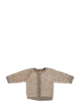 Smallstuff - Cardigan W. Zipper, Boucl&eacute; Merino Wool, Natur Melange - Fliisjakid - 92/98