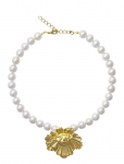 Caroline Svedbom - Bibi Pearl Choker Gold - P&auml;rlitega kaelakeed - ONE SIZE