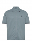 Fred Perry - Textured Zip Polo - L&uuml;hikeste varrukatega - M