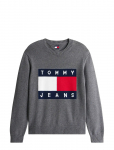 Tommy Jeans - Tjm Reg Melange Flag Sweater - &Uuml;mara kaelusega - XXL