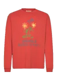 THE ANIMALS OBSERVATORY - Flowers Red Dof Lonf Sleeve T-Shirt - Pikkade varrukatega T-s&auml;rgid - 12 Y