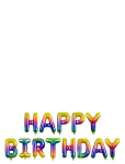 IPK - Happy Birthday Letter Foil Balloon Rainbow - Laste s&uuml;nnip&auml;ev - 0