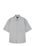 Mads N&oslash;rgaard - Cotton Soft Oskar Shirt Ss - Triibulised s&auml;rgid - XL