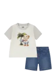 Levi's - Levi's&reg; Palm Tree Tee And Denim Shorts 2-Piece Set - Komplektid l&uuml;hikeste varrukatega T-s&auml;rgiga - 62