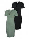 Mamalicious - Mlkerrie Tess Ss Jrs Abk Dress 2F 2-P - Liibuvad kleidid - XXL