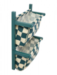 Kid's Concept - Wall Storage Textile Check Teal - Hoiukorvid - ONE SIZE