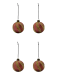 House Doctor - Christmas Ornament, Hdswirl, Dusty Red - J&otilde;ulukuulid ja kuuseehted - ONE SIZE