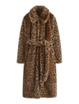 Lindex - Coat In Faux Fur With Leopard Pattern - Kunstkarusnahk - L