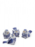 POLSPOTTEN - Blue Bird Family Set 4 - Figuurid ja skulptuurid - L7.6/8/8.5/8.5X W5/5/5/4.5X 6/6/7/6CM