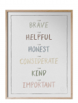 Kunskapstavlan&reg; - I Am, Dusty Pastel - P&aring; Engelska - Posters - 30X40CM