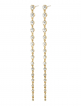 Pilgrim - Reagan Crystal Earrings Gold-Plated - Rippuvad k&otilde;rvar&otilde;ngad - ONE SIZE