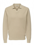 ONLY & SONS - Onsphil Reg 12 Struc Split Neck Knit - V-kaelusega - XXL