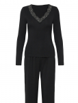 Hunkem&ouml;ller - Pj Ls Jersey Modal Lace Nana - Pidžaamad (komplektid) - S