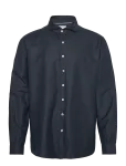 Lindbergh Black - 1927: Cotton/Lin Shirt Wf L/S - Vabaaja s&auml;rgid - M