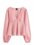 Lindex - Blouse In Seersucker - Pikkade varrukatega - L