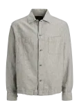 Jack & Jones - Jprblamatt Linen Blend L/S Overshirt Sn - Pealiss&auml;rgid - M