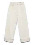 Vero Moda - Vmzelda Hr Barrel Fold Up Ecru Jeans - Laiad - 28 x 32
