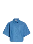Vila - Viluna 3/4 Denim Shirt - Teksas&auml;rgid - 44