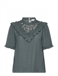 Rosemunde - Rwmarseille Ss Lace Blouse - L&uuml;hikeste varrukatega - 44