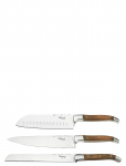 Laguiole By H&acirc;ws - Laguiole By H&acirc;ws Chef Knife Set 3 Pcs + Bamboo Cutting Board Olive - Noakomplektid - ONE SIZE