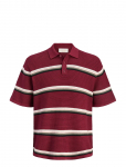 Jack & Jones - Jormaine Knit Stripe Polo Sn - L&uuml;hikeste varrukatega kootud polos&auml;rgid - XS