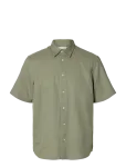 Selected - Slmregclaus Clay Linenblend Ss Sht Noos - L&uuml;hikeste varrukatega s&auml;rgid - S