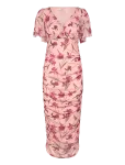 Bubbleroom - Butterfly Sleeve Mesh Ankle Dress - Maksikleidid - XS