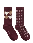 Gant - Argyle Heart 2-Pack Socks Gift Box - Tavalised sokid - 39-41