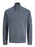 Jack & Jones - Jprblamilano Stitch Knit Half Zip Sn - Poolpika lukuga džemprid - XXL