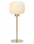 Marksl&ouml;jd Lighting - Sober Table Small 1L Brushed Brass/White - Laualambid - H38CM