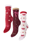 Pieces - Pcjingle Glitter Socks 3-Pack Bc Mxm - Tavalised sokid - ONE SIZE