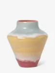 K&auml;hler - Poppery Vase H12 Cm Pink/Mint/Yellow - Small Vases - 12 cm